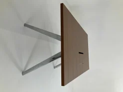 Tisch Ray Table Flex 9811/0 Platte Furnier Amerikanischer Nussbaum Gestell Aluminium Poliert