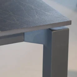 Tisch Rio Platte Fm-Ceramtop Marrone 87 Gestell Aluminium Anthrazit Pulverbeschichtet