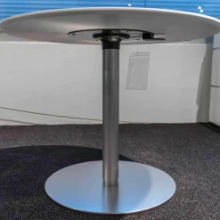 Tisch Rondo Platte Lackiert Weiß Basis P86W Säule Rondo P89 Höhenverstellung EZ