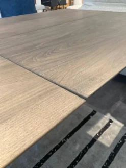 Tisch Saratoga Buche Massiv Silbergrau Geölt Mit Auszug