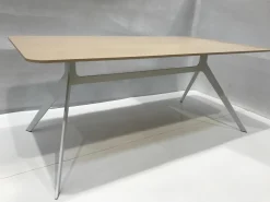 Tisch Star Eiche Gebeizt Hell Gestell Weiß