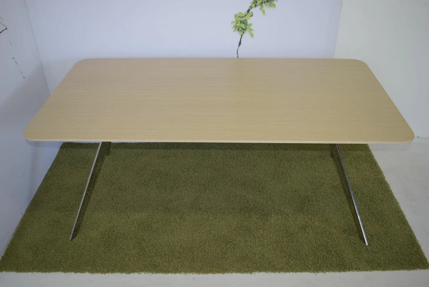 Tisch Star Eiche Hell Gebeizt Gestell Verchromt