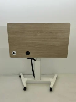 Tisch Talent 500 Malamin Eiche Gestell Weiß Klappbar auf Rollen