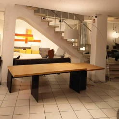 Tisch Tix eMotion Platte Ulme Massiv Naturart Mit Höhenverstellbarem Ansatztisch