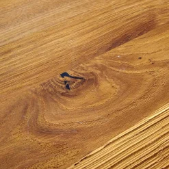 Tisch T-Table Eiche Massiv Natur Geölt Stahlfuß Dunkelgrau Pulverbeschichtet