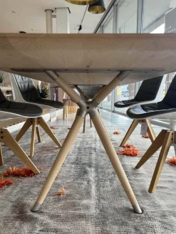 Tisch X2 Esche Ohne Braunkern Brettverleimt Natur Geseift