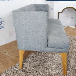 Tischbank Bezug CA1463 082 Blau Grau Gestell Eiche Natur Geölt