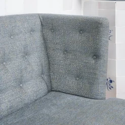 Tischbank Bezug CA1463 082 Blau Grau Gestell Eiche Natur Geölt