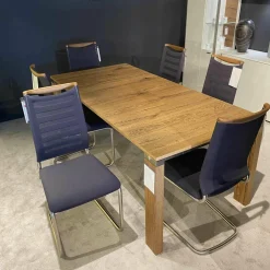 Tischgruppe Esstisch Multiflex Eiche Anziano Stuhl Lilli Tritex Basalt