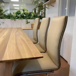 Tischgruppe Veneto Rüster Geölt Tisch Ausklappbar mit Bank und 3 Stühlen