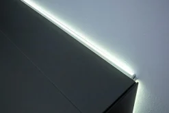 TV Board Ameno Colour Glas Granit Schwarz Grau Und Akustikstoff Fronten Mit Indirekte Beleuchtung Inklusive Medienpaket