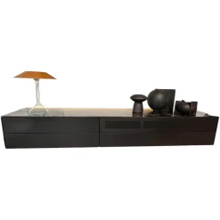 Tv Lowboard Cubo Glattlack Cosmos 436 Anthrazit Abdeckplatte Keramik Marmor Schwarz 015 Mit Beleuchtung Ohne Dekoration Ohne Leuchte