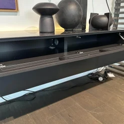 Tv Lowboard Cubo Glattlack Cosmos 436 Anthrazit Abdeckplatte Keramik Marmor Schwarz 015 Mit Beleuchtung Ohne Dekoration Ohne Leuchte