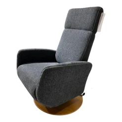 TV Sessel Sommerville Stoff Amsterdam Blau Grau Drehteller Eiche Bianco 2 Motorisch Mit Akku