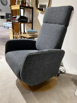 TV Sessel Sommerville Stoff Amsterdam Blau Grau Drehteller Eiche Bianco 2 Motorisch Mit Akku