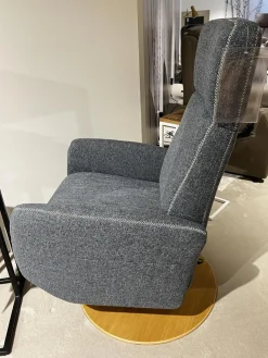 TV Sessel Sommerville Stoff Amsterdam Blau Grau Drehteller Eiche Bianco 2 Motorisch Mit Akku