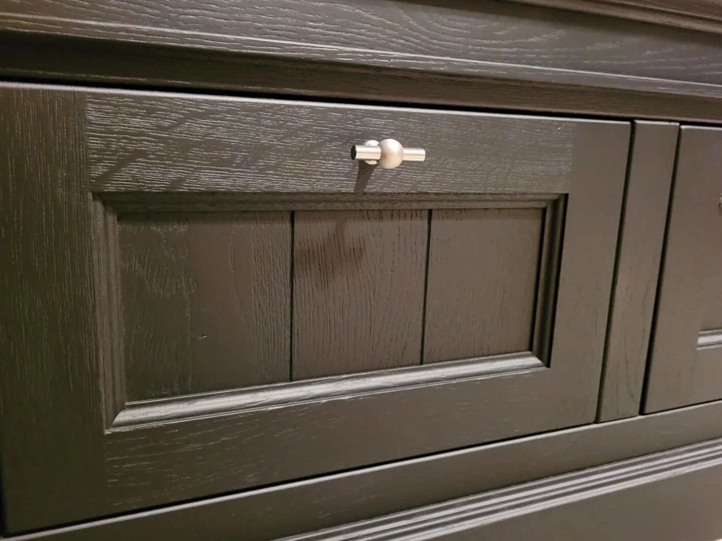 TV-Bank Veluwe Eiche Massiv Schwarz