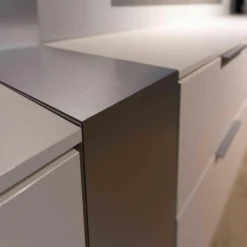 TV-Board MR Media Frame Lack Weiß Paneelrahmen Rahmenblende Aluminum