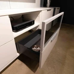 TV-Board MR Media Frame Lack Weiß Paneelrahmen Rahmenblende Aluminum