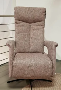 TV-Drehsessel Baccara Stoff Juke Lilac Grau Lika Füße Metall Schwarz