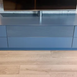 Tv-Element Soma Lack Matt Stahlblau Inklusive Klappen Und Schubkästen