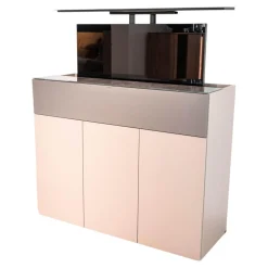 TV-Highboard JSL TV-Lift JSL1304-PE Pebble Abdeckplatte Glas