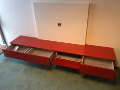 TV-Kombination Modell Astro Brique Lack Hochglanz Rot Lackiert