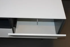 TV-Möbel .54 Schneeweiß Seiten Granit Nische Nachtblau Gestell Schwarz