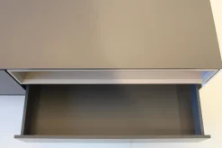 TV-Möbel Holz Seiten Weiß Nische Kieselstein Gestell Schwarz