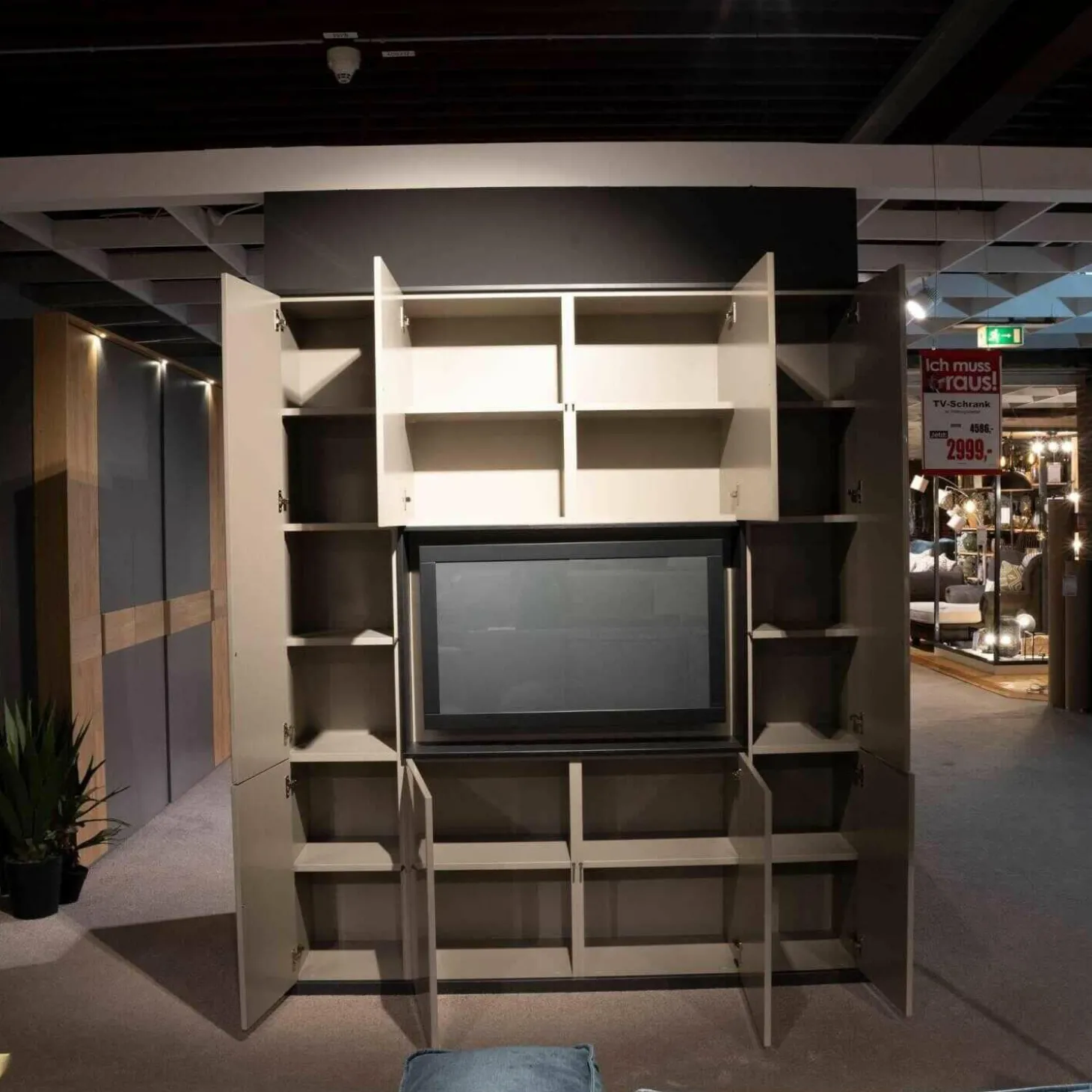 TV-Schrank 71 Face-S- VS 68883 Lack Platingrau