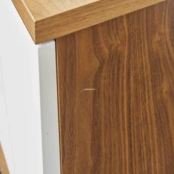 TV-Unterteil Finale Korpus Nussbaum Nova Front Hochglanz Lack Weiß