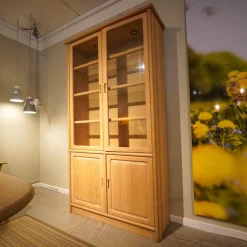 Vitrine 1182 M Massivholz Eiche Türen Mit Glaselementen
