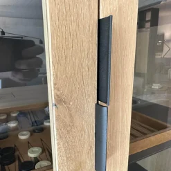 Vitrine BC 04 Eiche Weiß Mit Glastüren