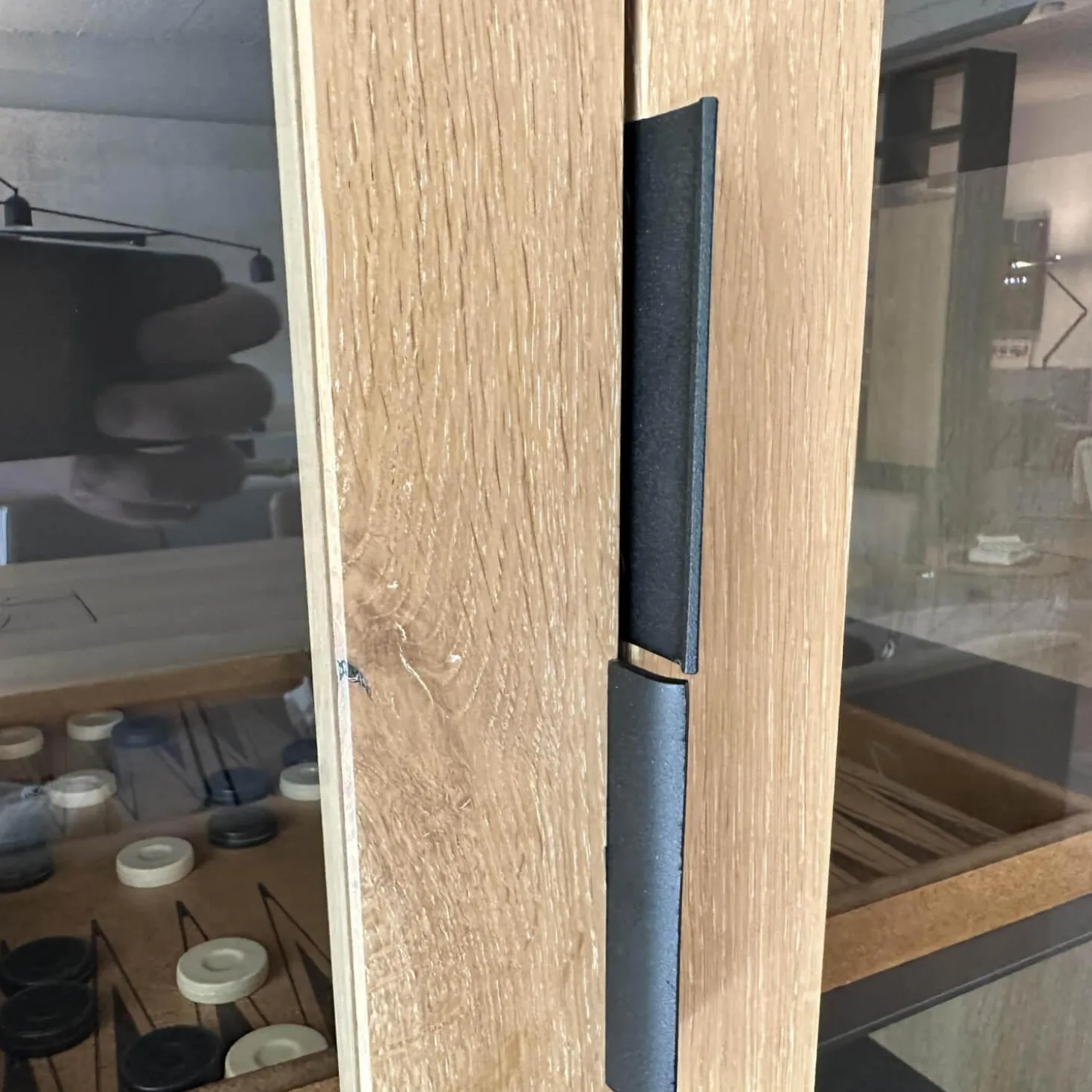 Vitrine BC 04 Eiche Weiß Mit Glastüren