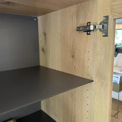 Vitrine BC 04 Eiche Weiß Mit Glastüren