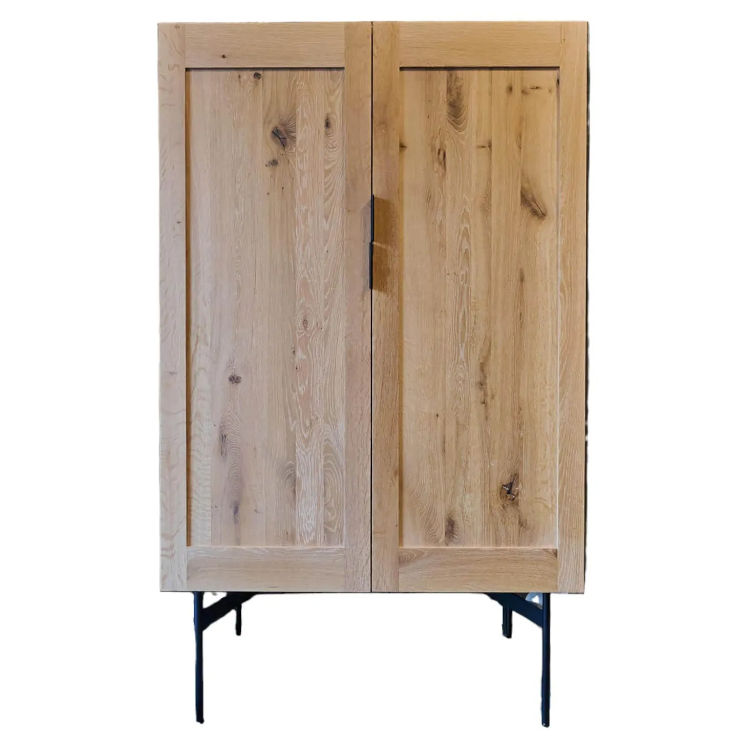 Vitrine BC04 Geschlossen Eiche Weiß Pigmentiert