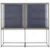 Vitrine Canaletto Container Front Klarglas K7 Korpus Lack Tongrau Seidenmatt