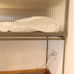 Vitrine Canaletto Container Front Klarglas K7 Korpus Lack Tongrau Seidenmatt