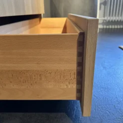 Vitrine Cubus Eiche Weißöl Inne Buche Inklusive Beleuchtung Mit Fernbedienung