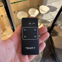 Vitrine Cubus Eiche Weißöl Inne Buche Inklusive Beleuchtung Mit Fernbedienung