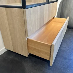 Vitrine Cubus Eiche Weißöl Inne Buche Inklusive Beleuchtung Mit Fernbedienung