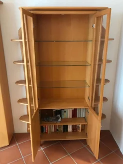 Vitrine Genius Massivholz Buche Massiv Mit Beleuchtung