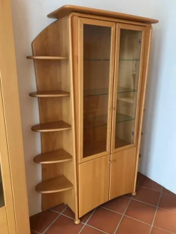 Vitrine Genius Massivholz Buche Massiv Mit Beleuchtung