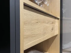 Vitrine Lumea 7268 3893 R Lack Anthrazit Matt Absetzung Eiche Gehackt Gebürstet Mit Beleuchtung