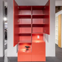 Vitrine Neo Lack NCS Hochglanz Rot Inklusive Beleuchtung