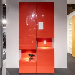 Vitrine Neo Lack NCS Hochglanz Rot Inklusive Beleuchtung