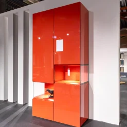 Vitrine Neo Lack NCS Hochglanz Rot Inklusive Beleuchtung