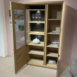 Vitrine Next Level 3000 Wildeiche Hell Soft Gebürstet Geölt Mit LED Beleuchtung