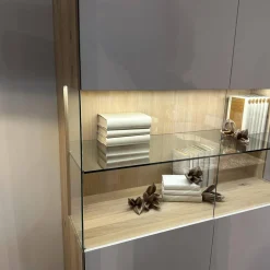 Vitrine PÖ KT292 Massivholz 2 Türig Weiß Inkl Glaselementen