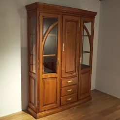 Vitrine Poesie Wildkirsche Poliert Mit Glaselementen